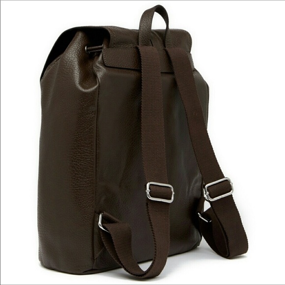 {Cole Haan} Leather Flap Backpack/Laptop Bag - Picture 2 of 3